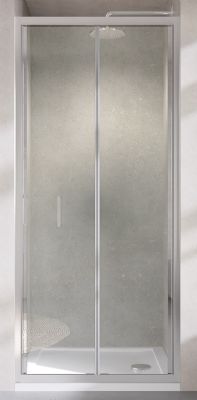 TAILORED Chrome 900 Bifold Door with 6mm Easy Clean Glass, 7613